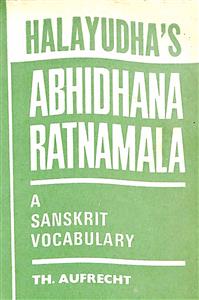 halayudha's abhidhana ratanmala
